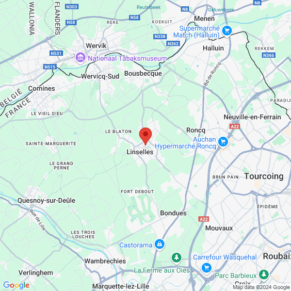 Linselles - Google map