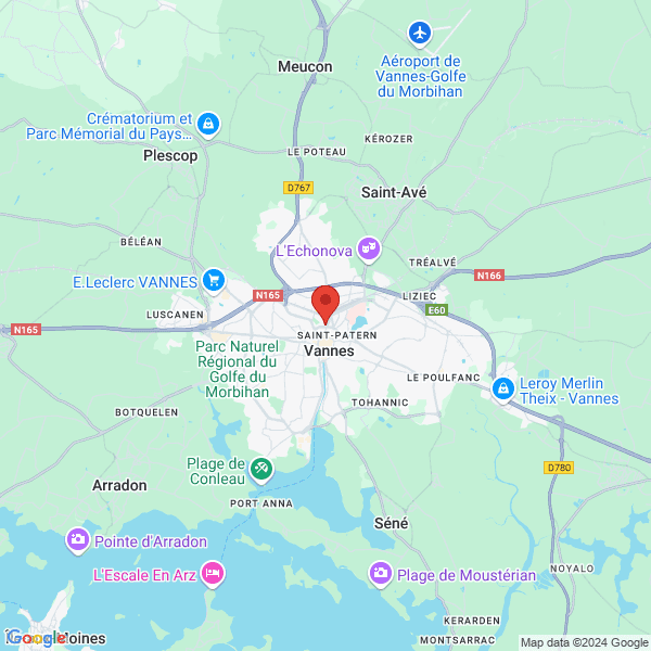 Vannes - Google map
