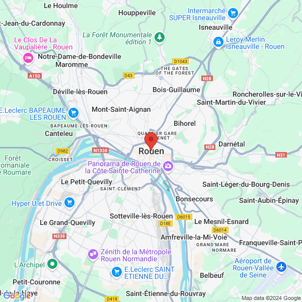 Rouen - Google map