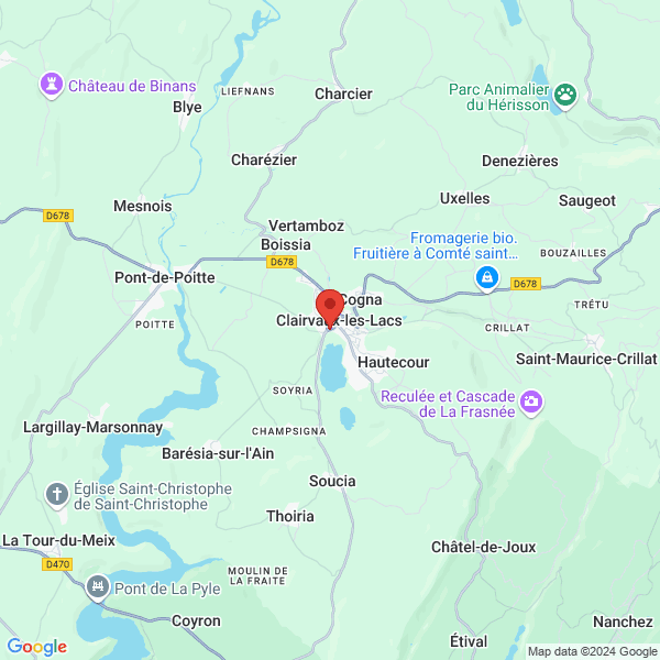 Clairvaux-les-Lacs - Google map