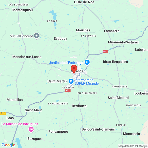 Mirande - Google map